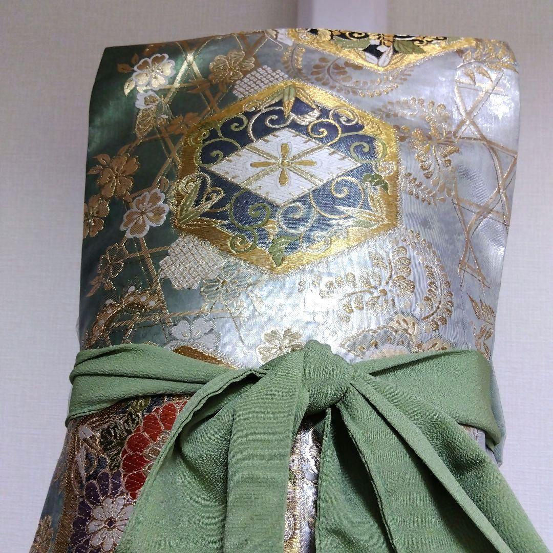 中古品帯リメイク】和楽器琴油単ゆたん