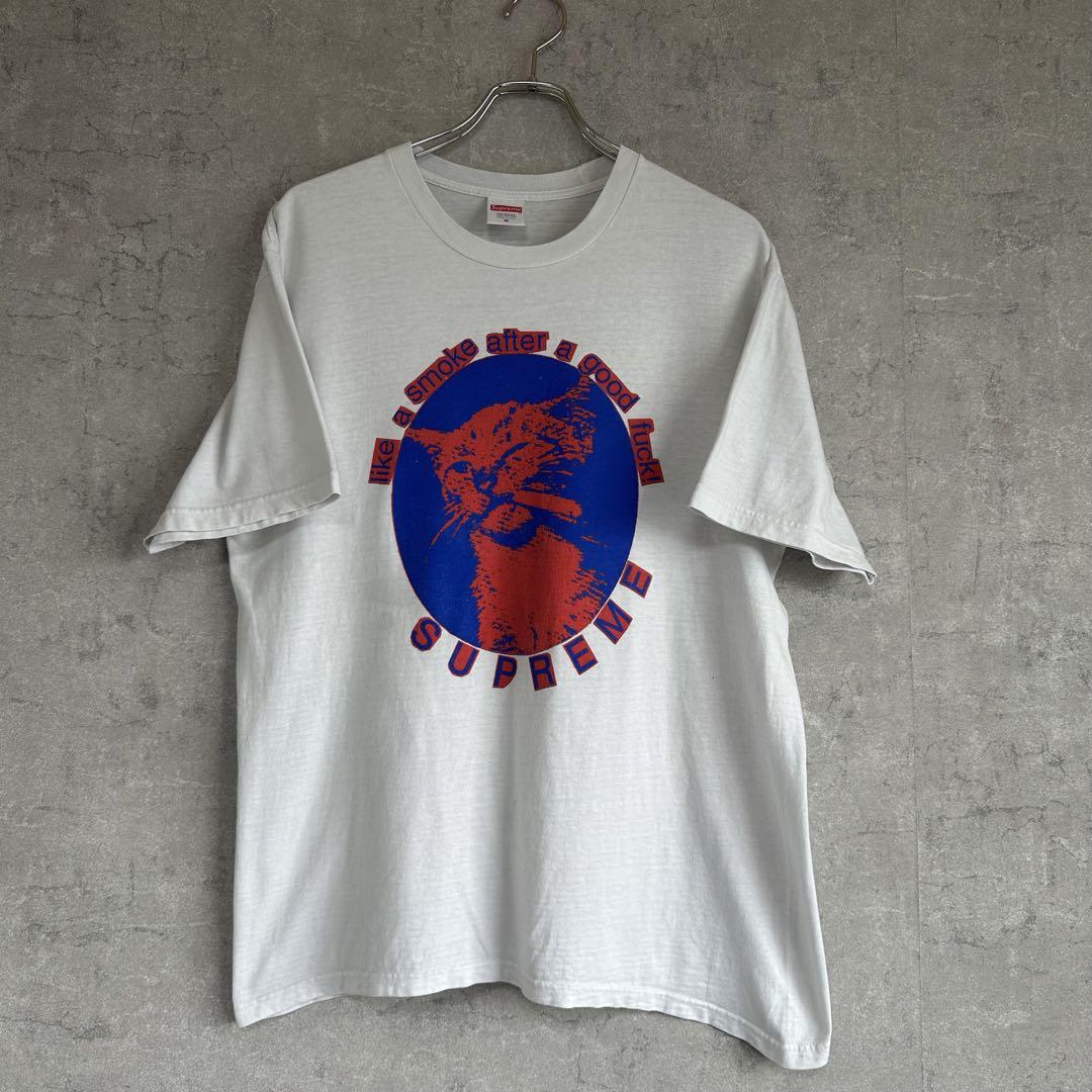 Supreme 猫　chill smoke アート　M メンズ　tシャツ