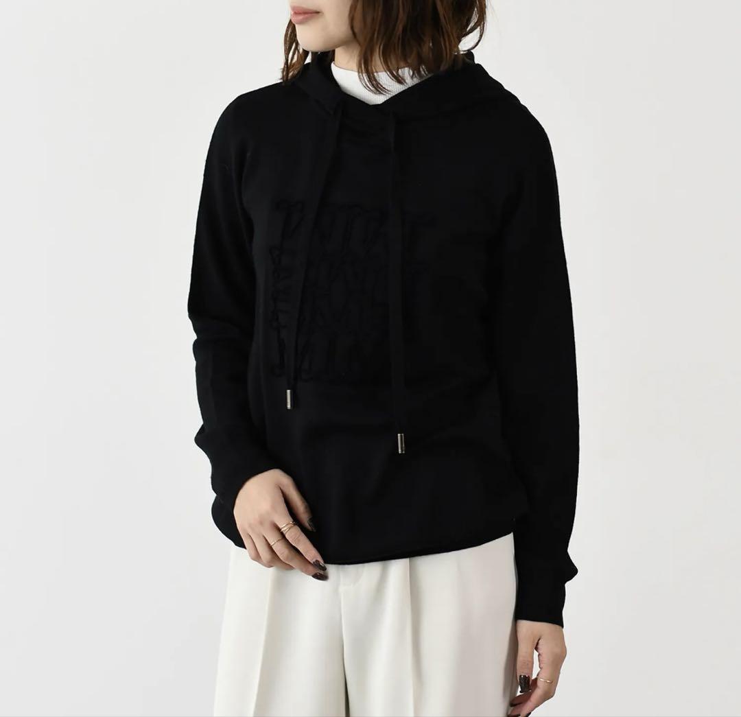 MAX MARA PAMIR スウェットシャツ パーカー パミール ロゴ刺繍シロ