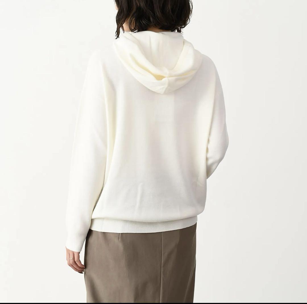 MAX MARA PAMIR スウェットシャツ パーカー パミール ロゴ刺繍シロ