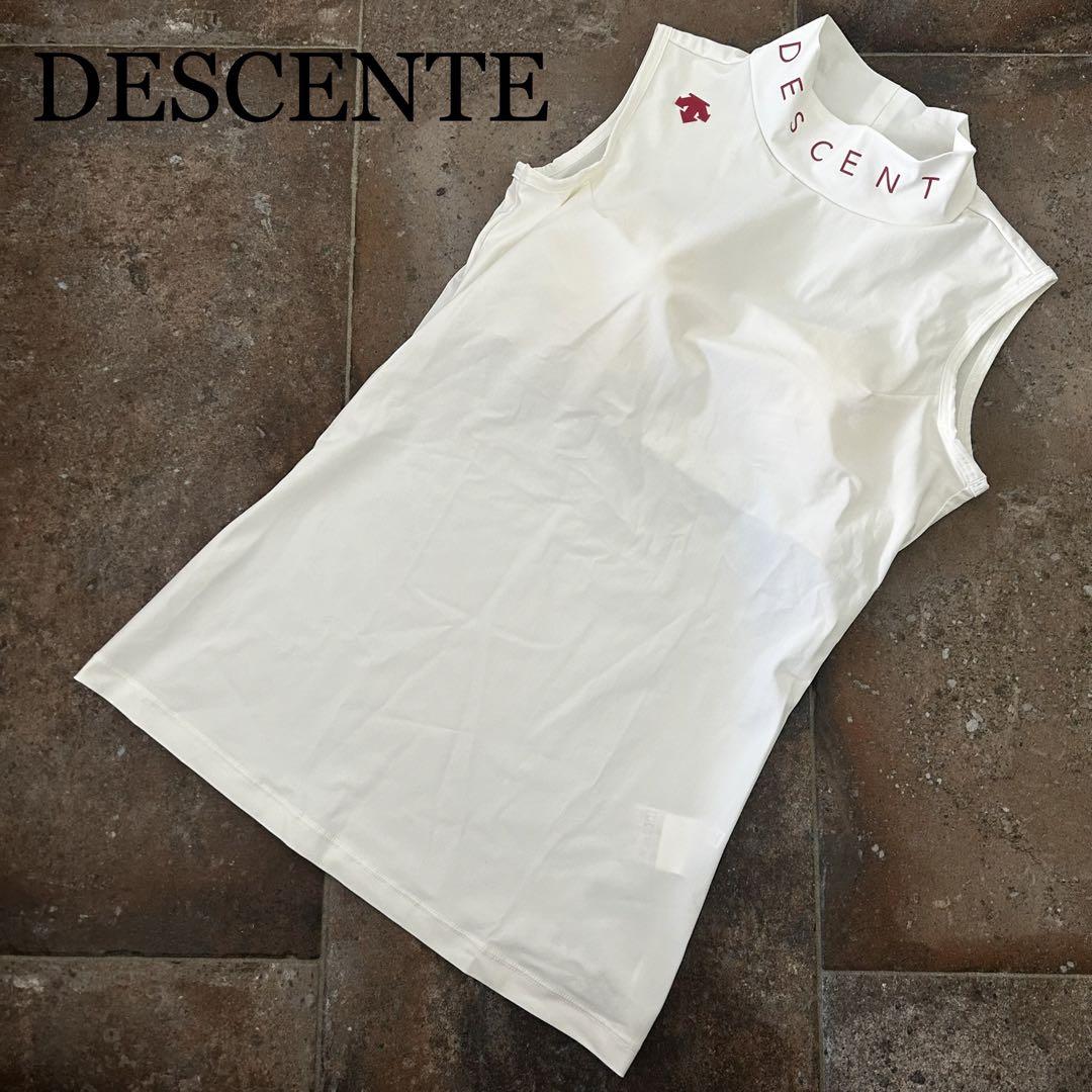 DESCENTE ナイロンベアモックネックスリーブレスシャツ