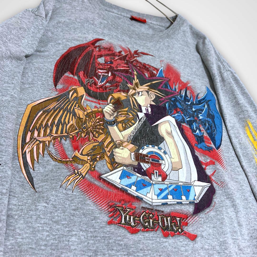 90s 1996 遊戯王 三幻神 ロンT tシャツ 長袖 袖プリント L 相当