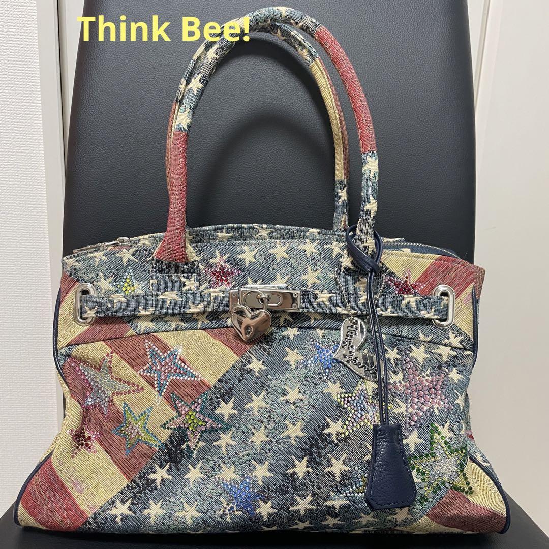 Think Bee! Just Heart ハンドバッグ 南京錠 チャーム