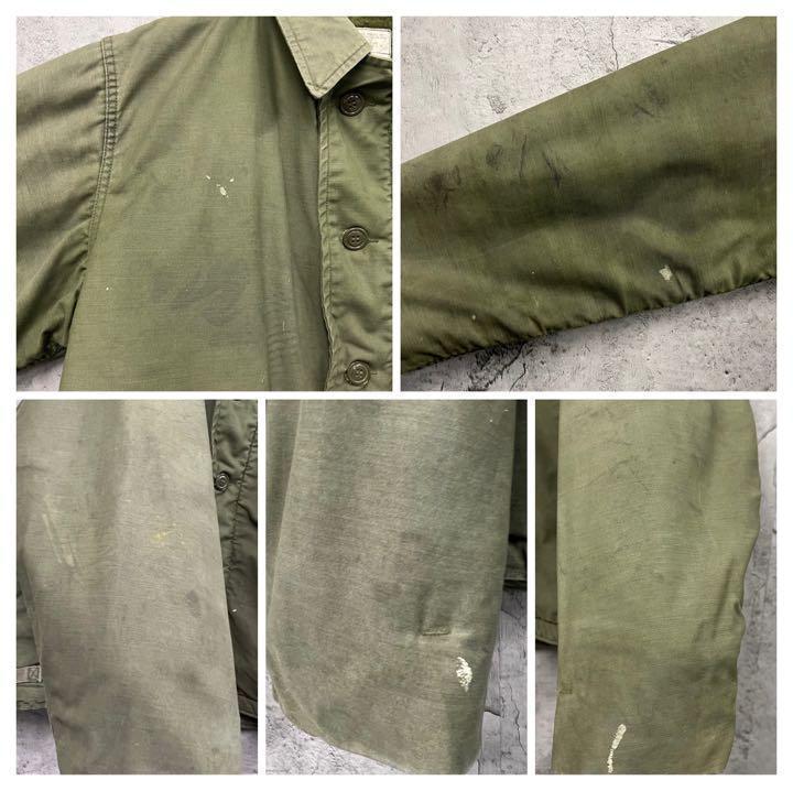 80s 米軍 海軍 実物【ミリタリー ネイビー A-2 デッキジャケット】
