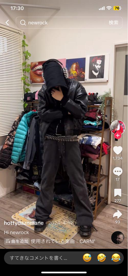 【正規品】new rock ブーツ　スニーカー opium carti
