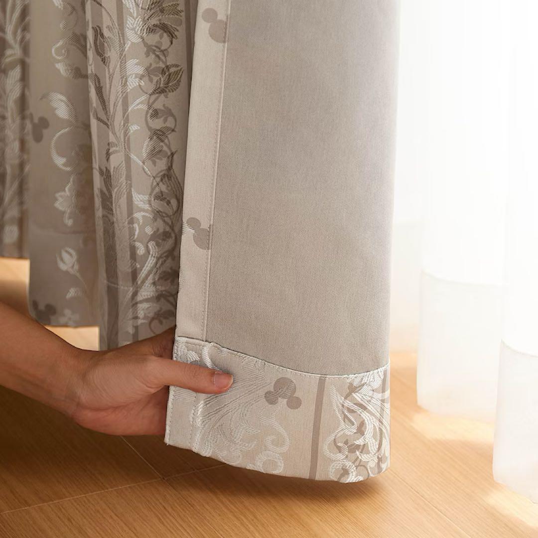 ディズニー ミッキージャカード 遮光カーテン約100×210×2枚 ディズニー ミッキージャカード 遮光カーテン約100×210×2枚