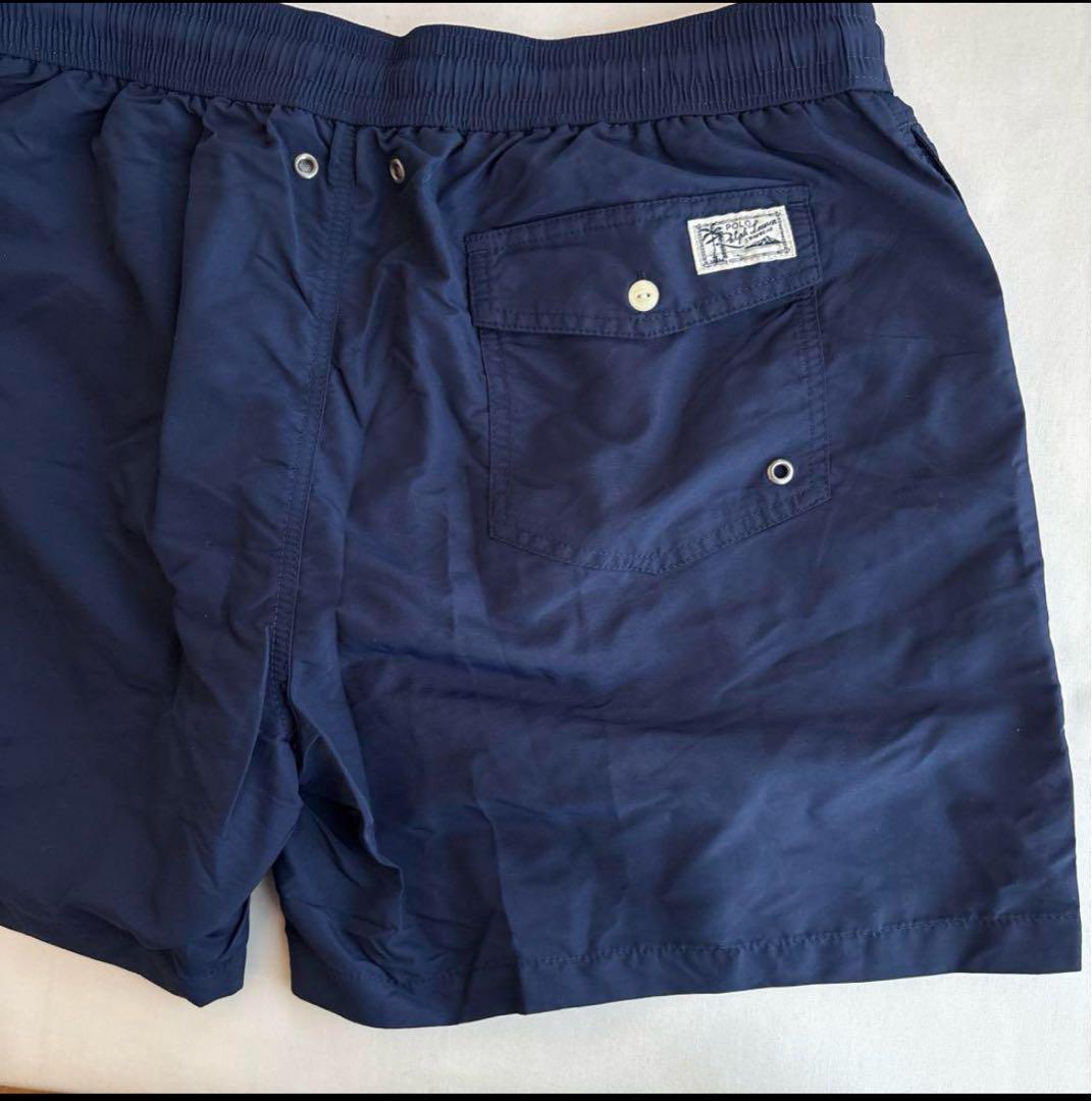 y372新品ラルフローレンPOLO 海水パンツ(XL)スイムショーツ 紺色