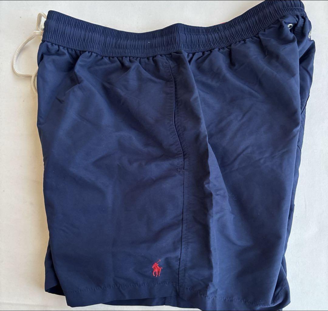 y372新品ラルフローレンPOLO 海水パンツ(XL)スイムショーツ 紺色
