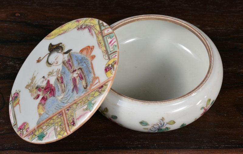 中国 唐木花梨箱付 D 3997 E CkHrF-m21339104107 威豊年製 粉彩仕女文 盒子 日本製お得