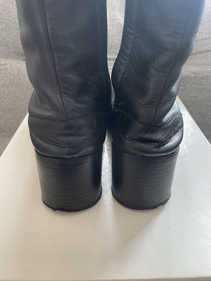Maison margiela 足袋ブーツ　レザー　黒　26.5cmヒール6cm