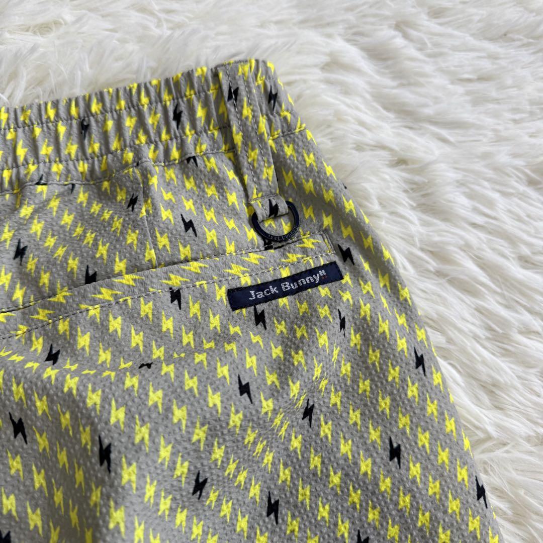 【ジャックバニー】極美品 ロングパンツ 総柄 イナズマ シアサッカー レディース