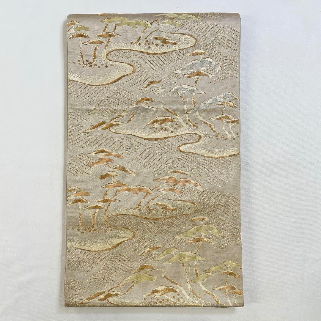 袋帯 金糸 流線 松 着物 072tオンライン ショップ