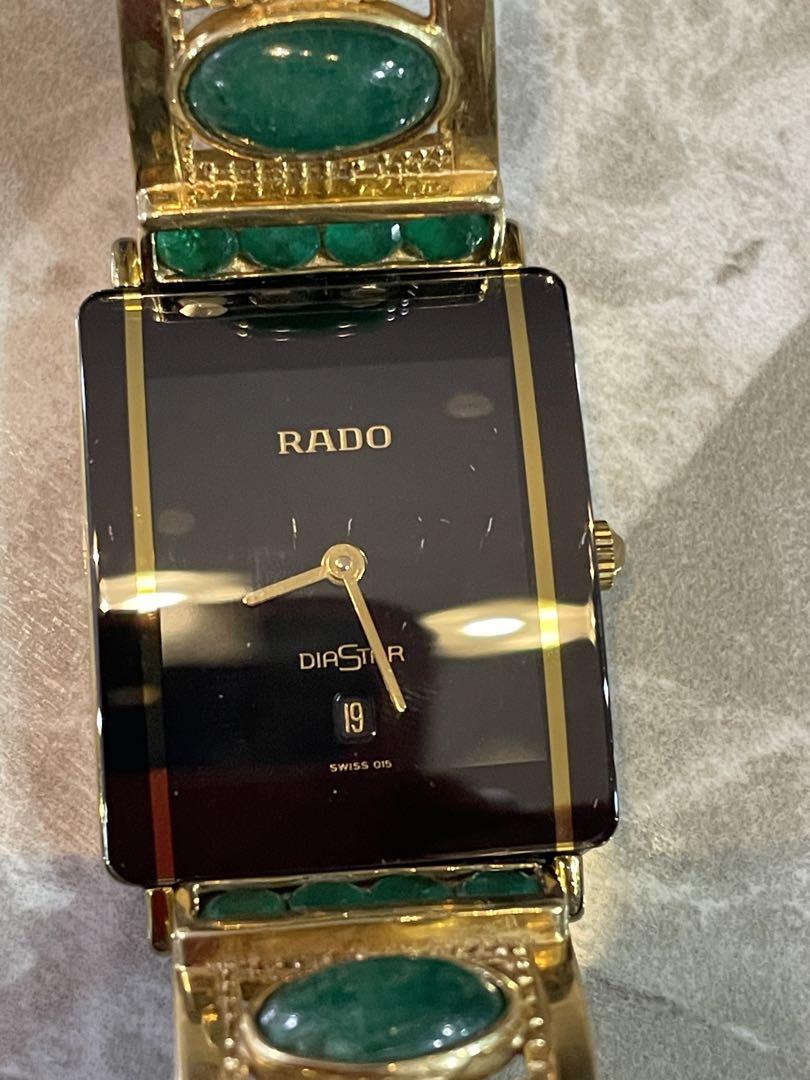 18金時計　18k時計RADO DiaStar 時計 金ベルト エメラルド調