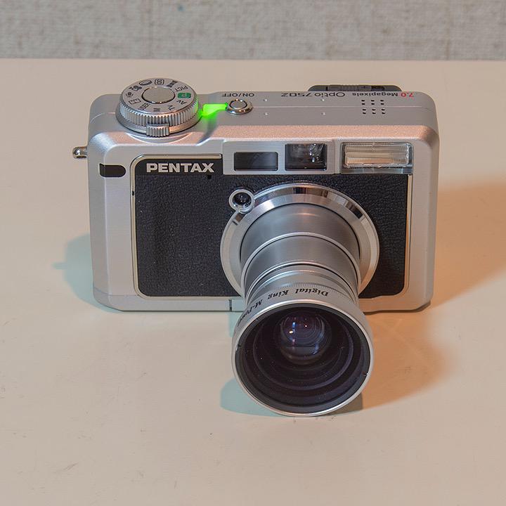PENTAX Optio 750Z バッテリー２つワイドコンバージョンレンズ付き