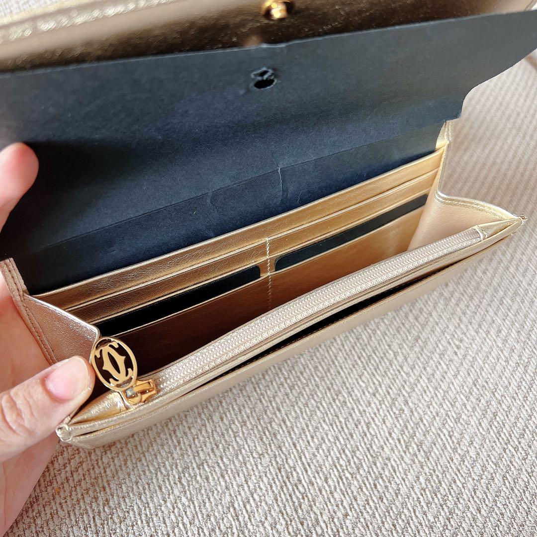 【新品未使用】Cartier カルティエ　長財布　gold calfskin