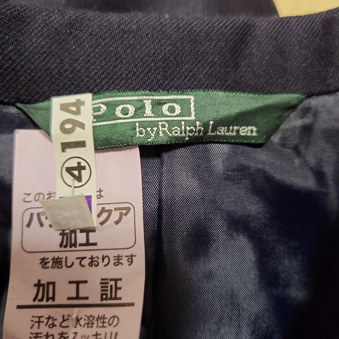 ヴィンテージ　ポロバイラルフローレン　ダブル　紺ブレ　金ボタン　ネイビー　150