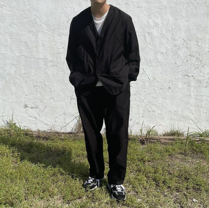 comoli コットンサテン ハンティングジャケット (BLACK) コモリ comoli コットンサテン ハンティングジャケット (BLACK) コモリ