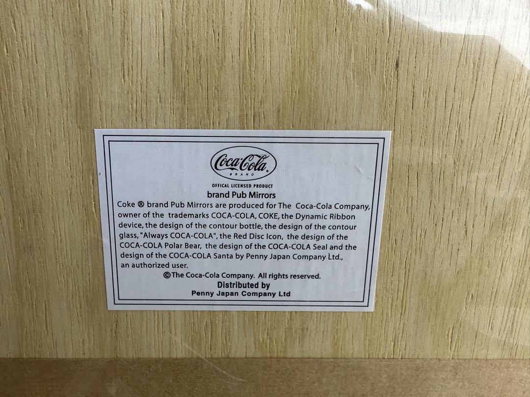 【未開封美品】Coca-Cola コカコーラ　ウォールミラー パブミラー