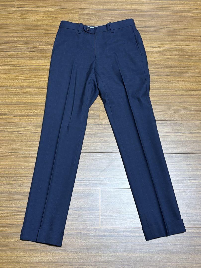 ⭐︎新品同様⭐︎スーツカンパニー 3ピース ネイビーチェック165 8drop S