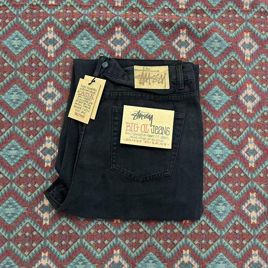 高質 STUSSY】 JEAN WASHED CANVAS バギージーンズ 30 パンツ