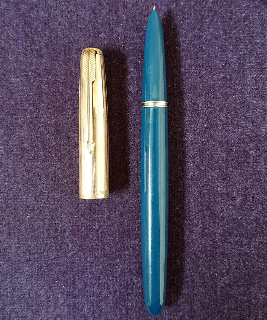 【当時物】PARKER51 パーカー51 万年筆 金キャップ　ビンテージ