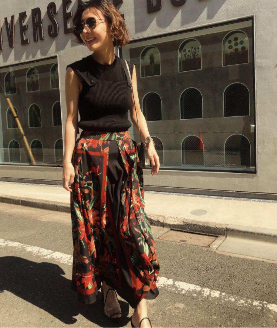 AMERI SCARF FLARE SKIRT