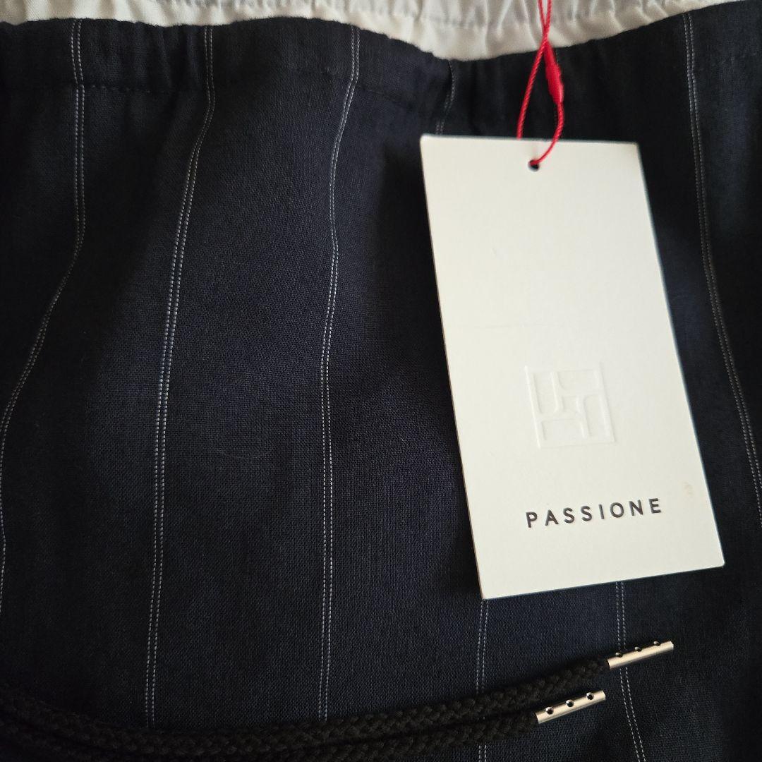 PASSIONE ダブルウエスト ストライプパンツ PASSIONE ダブルウエスト ストライプパンツ