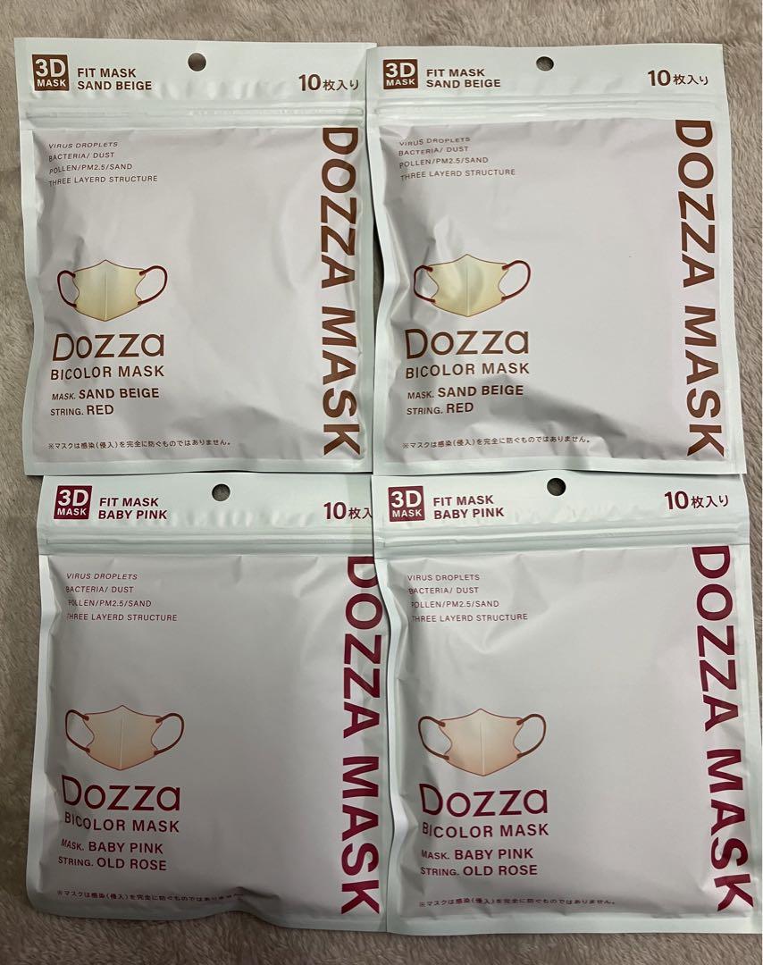 DOZZA バイカラー 3Dフィットマスク10枚×4袋 敏感肌用