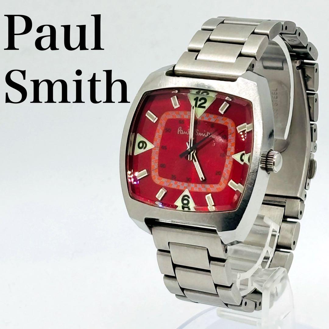 Paul Smith 文字盤赤 ステンレススチール 時計 Paul Smith 赤 ステンレス 時計 - メルカリ