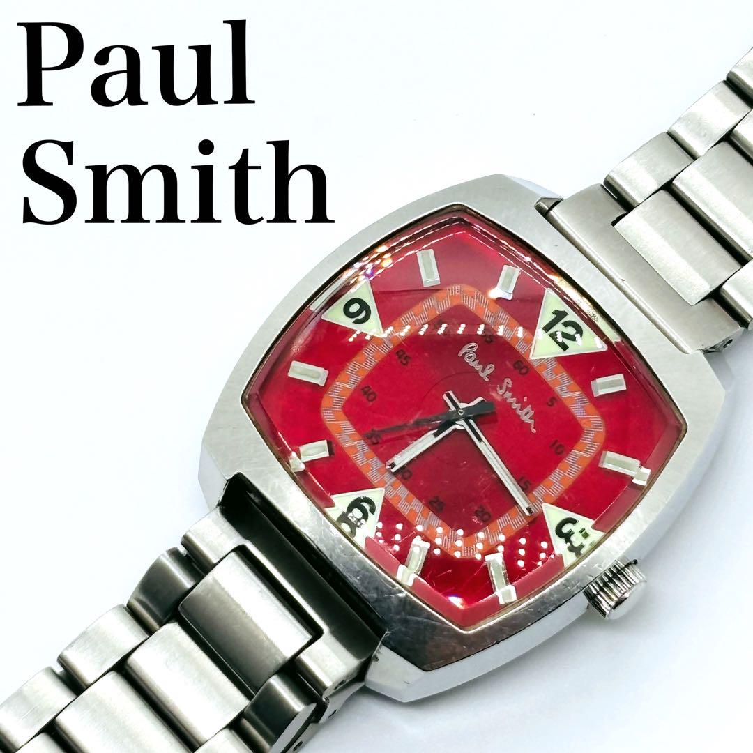Paul Smith 文字盤赤 ステンレススチール 時計 Paul Smith 赤 ステンレス 時計 - メルカリ