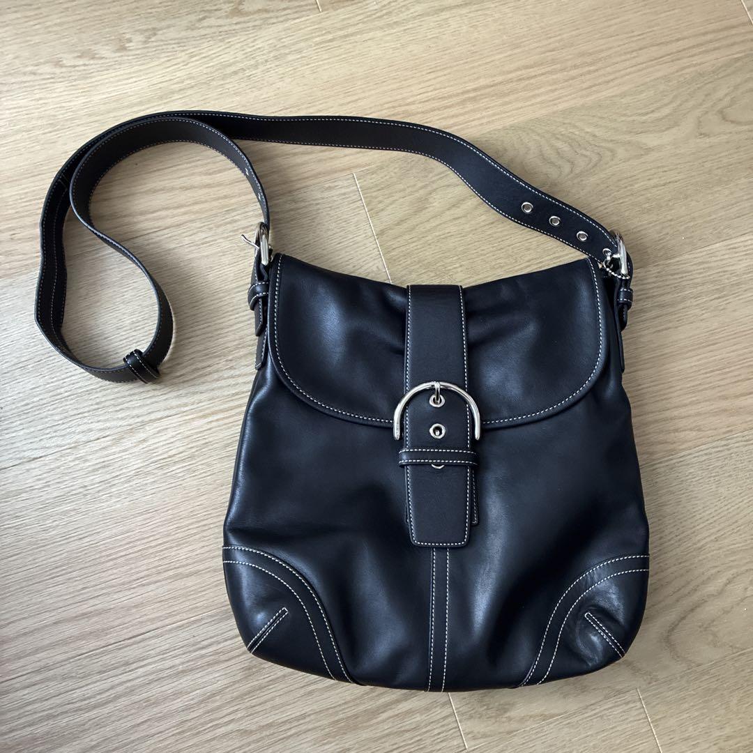 ★専用★ COACH コーチ オールレザー ショルダーバッグ ソーホー ブラック 美品 COACH コーチ ショルダーバッグ ソーホー レザー 黒