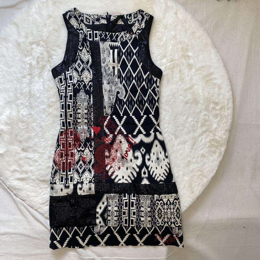 Desigual ノースリーブ ワンピース 36トップス