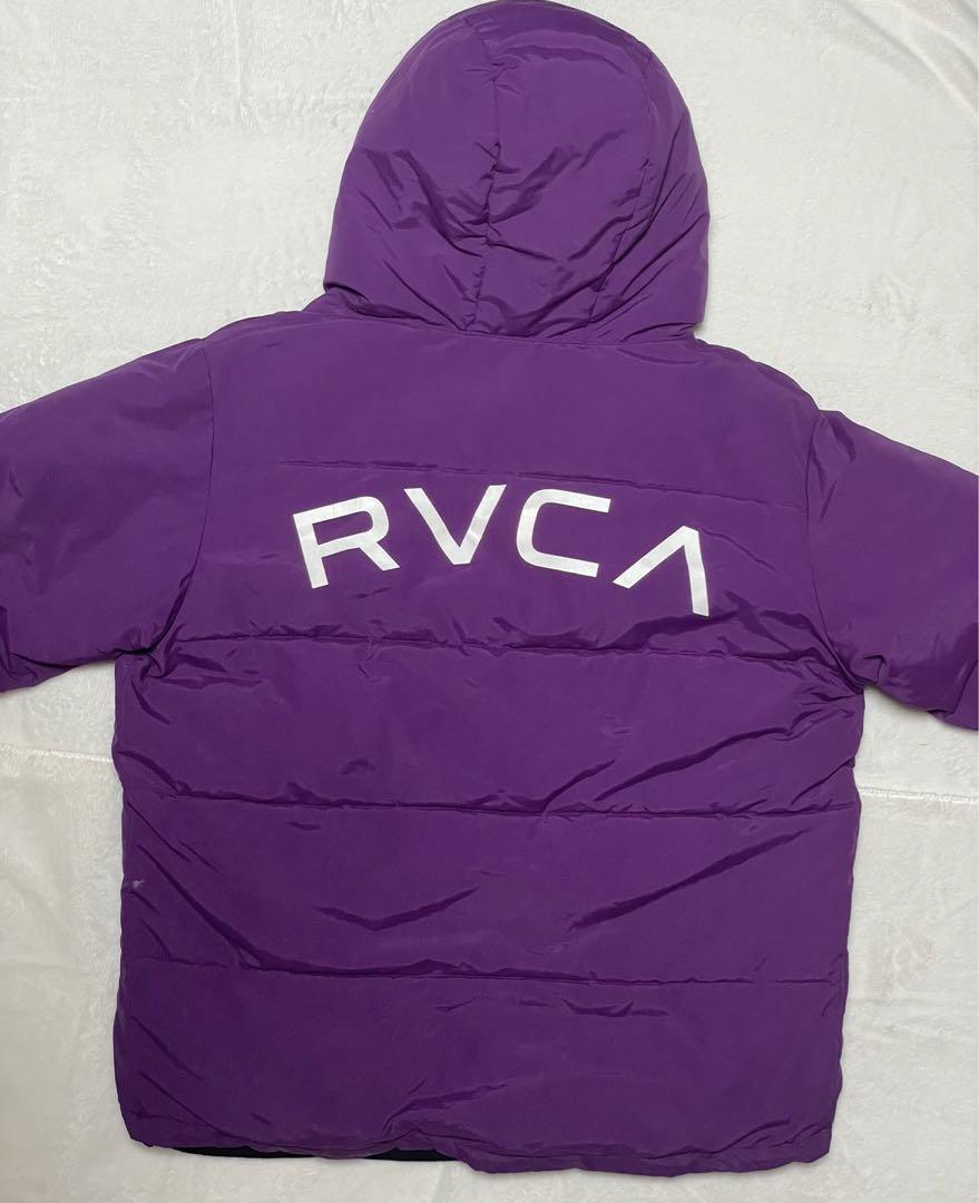 美品✨️RVCA ダウンジャケット 紫 M バックロゴ 完全完売品 希少