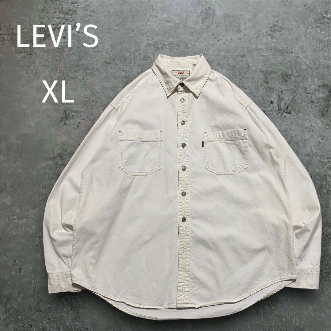 LEVI’S レッドタブ ホワイトデニムシャツ XL オーバーサイズXL(LL)・Levi's RED TAB