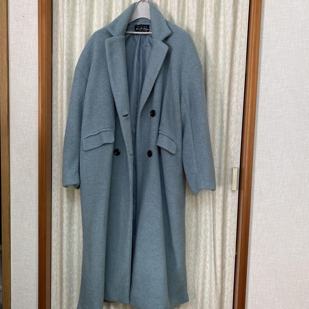ライトブルー チェスターコート Mサイズ 4,750円