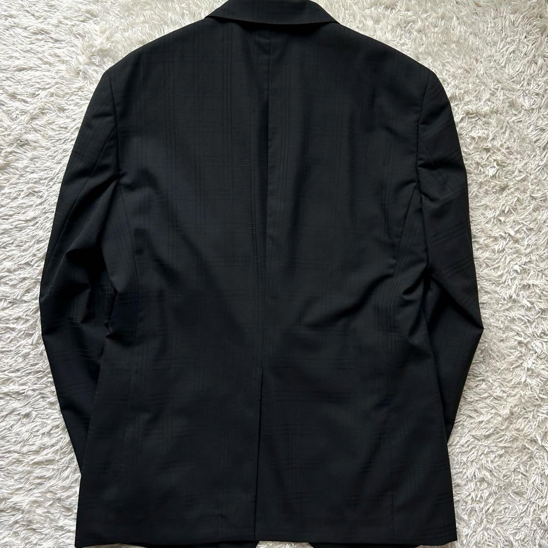 ３ピース ★美品★ SUIT SELECT スーツ シャドーチェック 黒 L