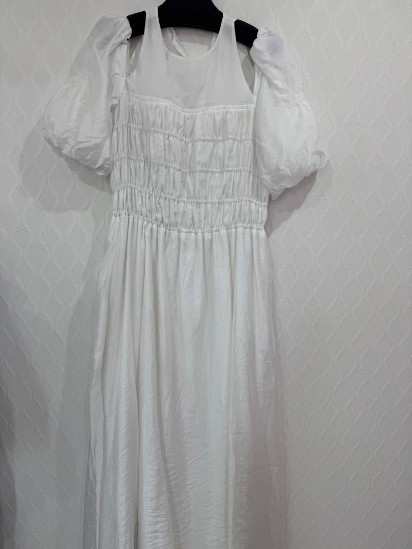 超美品Venus Cut-Out Ruched Dress