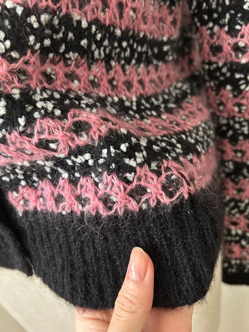 miumiu イタリア製 モヘアニット ツイード カーディガン ミュウミュウ miumiu イタリア製 モヘアニット ツイード カーディガン ミュウミュウ