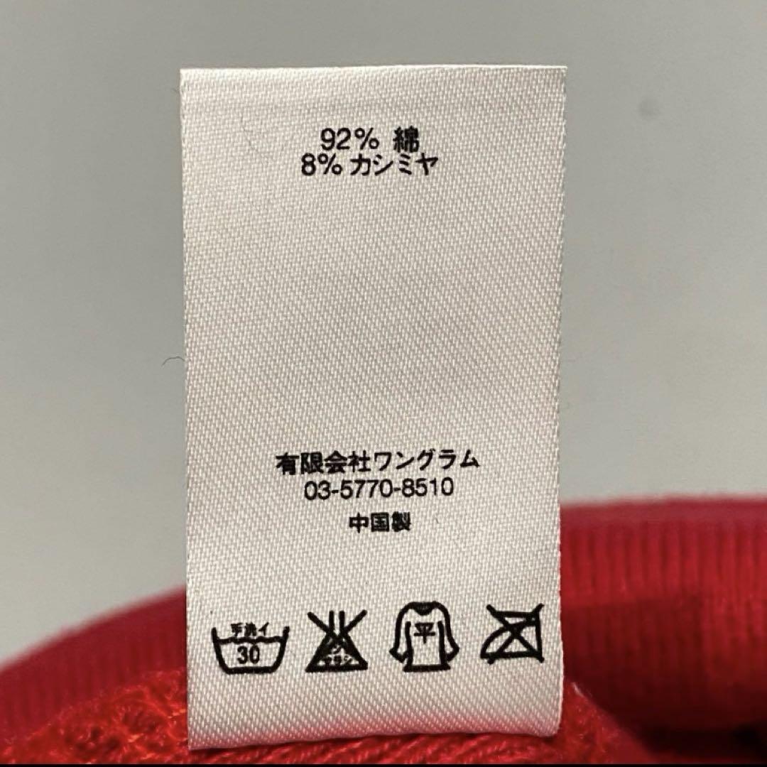 美品 Supreme シュプリームビッグロゴビーニーニ ット帽レッド
