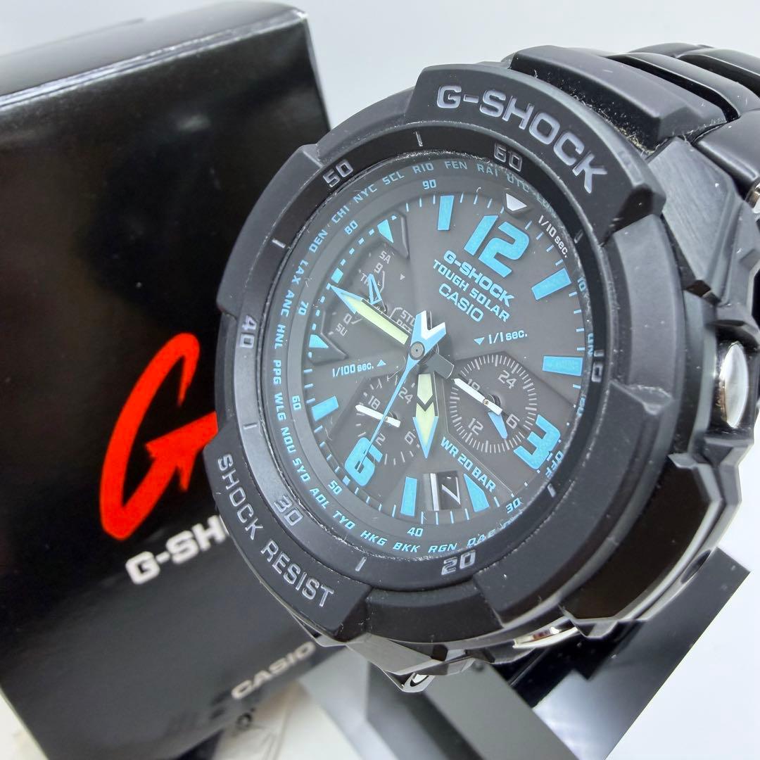 稼働 ソーラー コマ有り カシオ G-1200BD-1A スカイコックピットG-SHOCK
