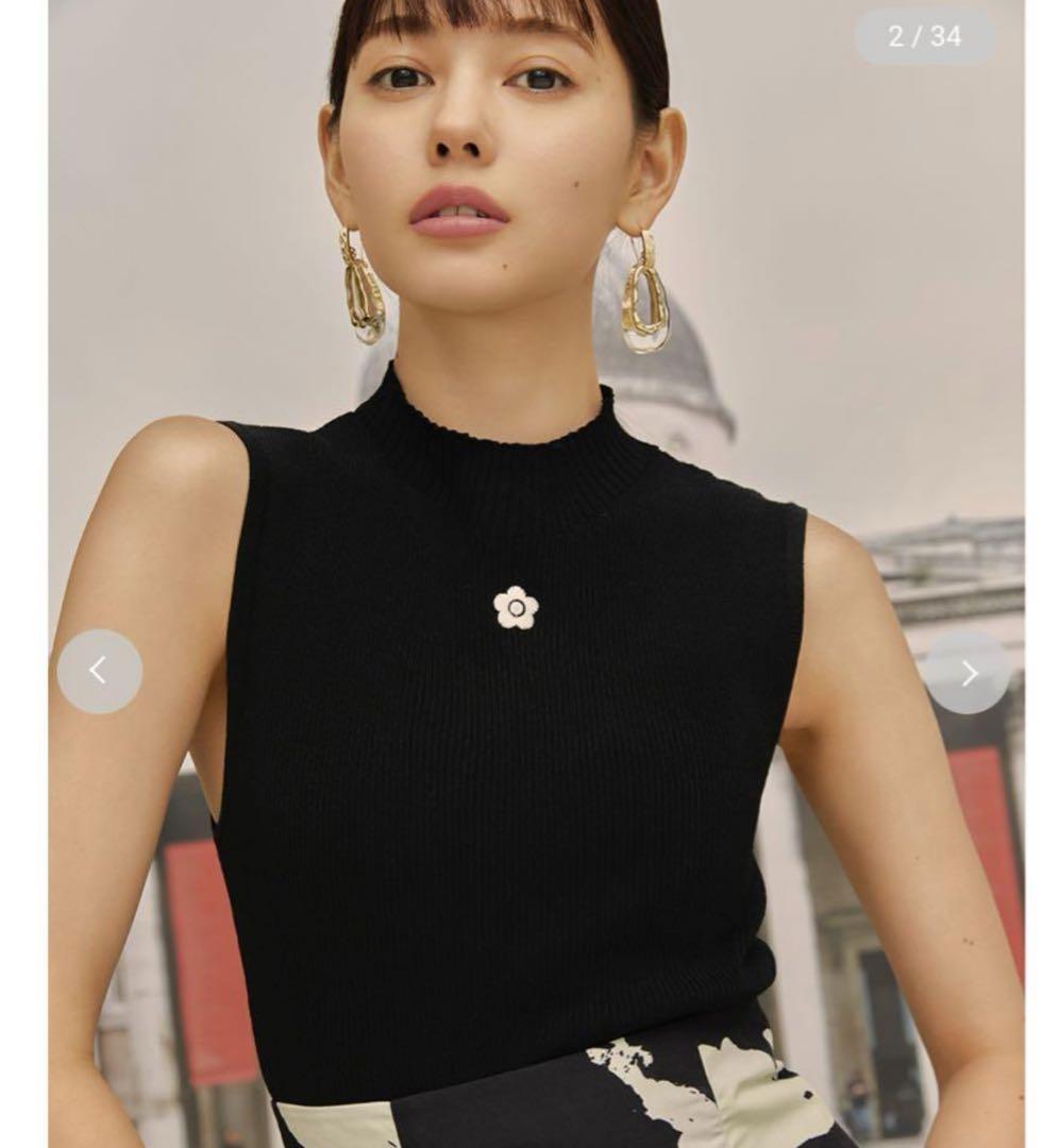 LILY BROWN×MARY QUANT デイジー刺繍リブニットトップス - メルカリ