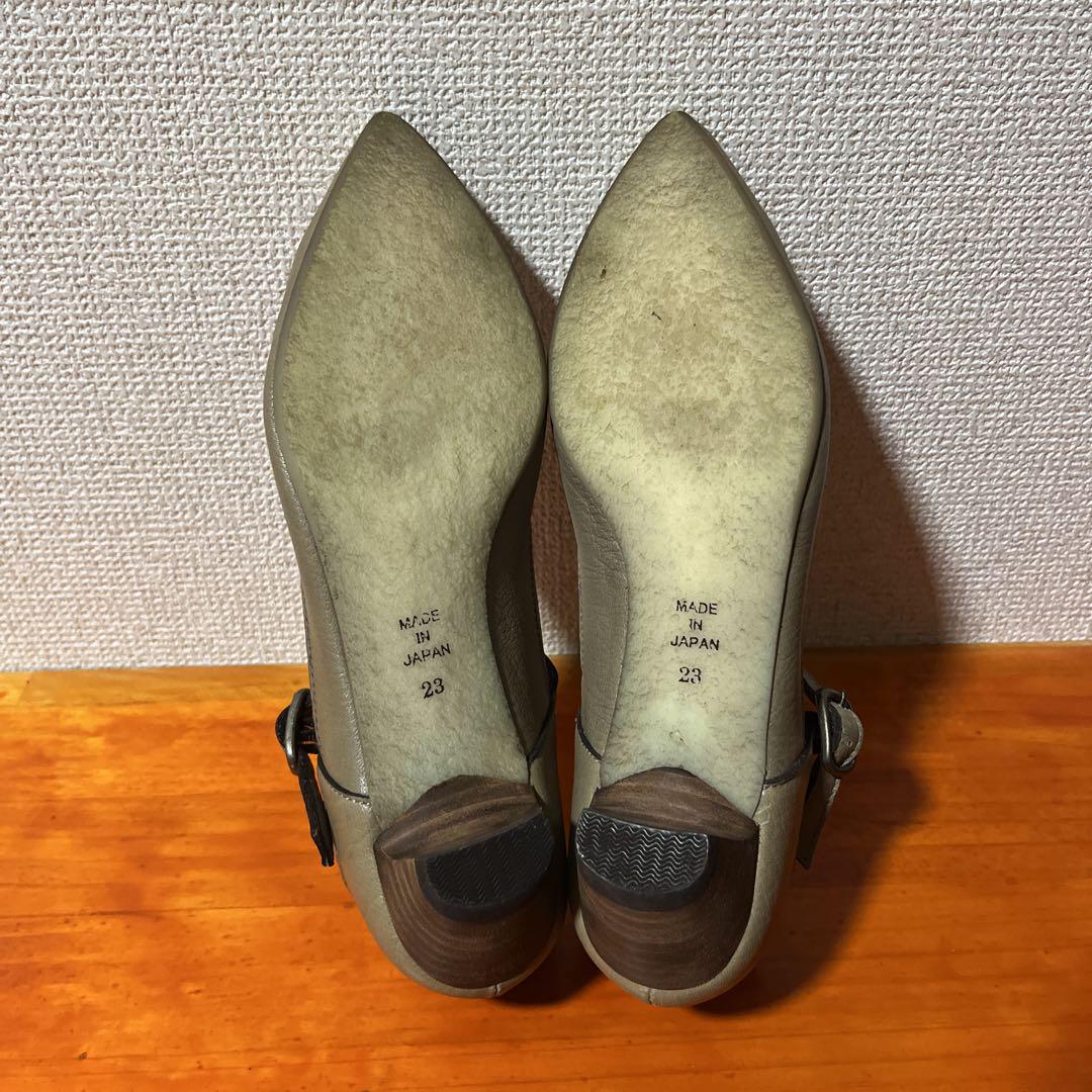 ❀美品 ラボキゴシワークス ベージュ パンプス 23cm