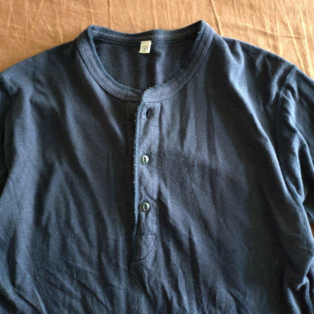old uniqlo ヘンリーネック ロンt ネイビー 00s 00s OLD UNIQLO オールドユニクロ ヘンリーネック Tシャツ 初期