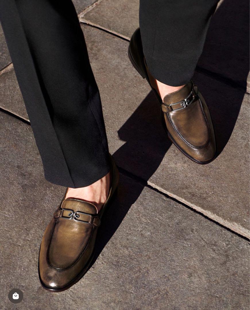靴 BERLUTI B Volute Patina Leather Loafer