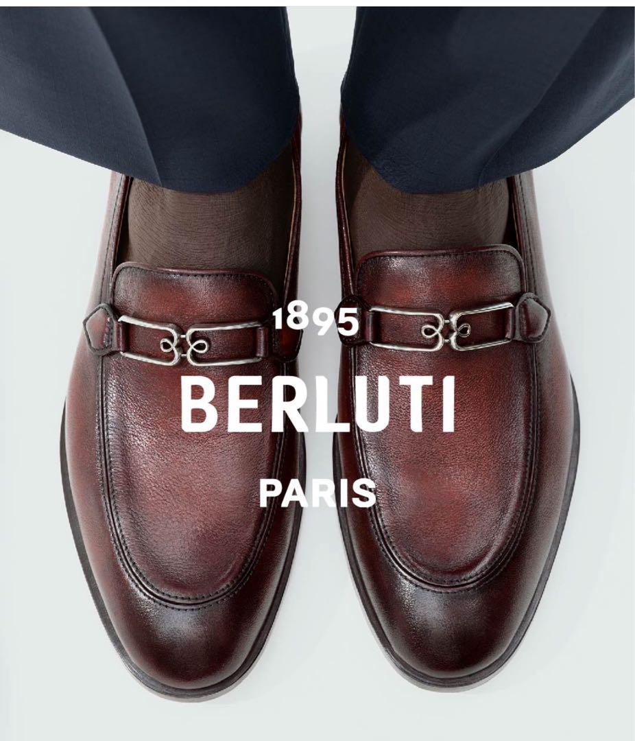 靴 BERLUTI B Volute Patina Leather Loafer