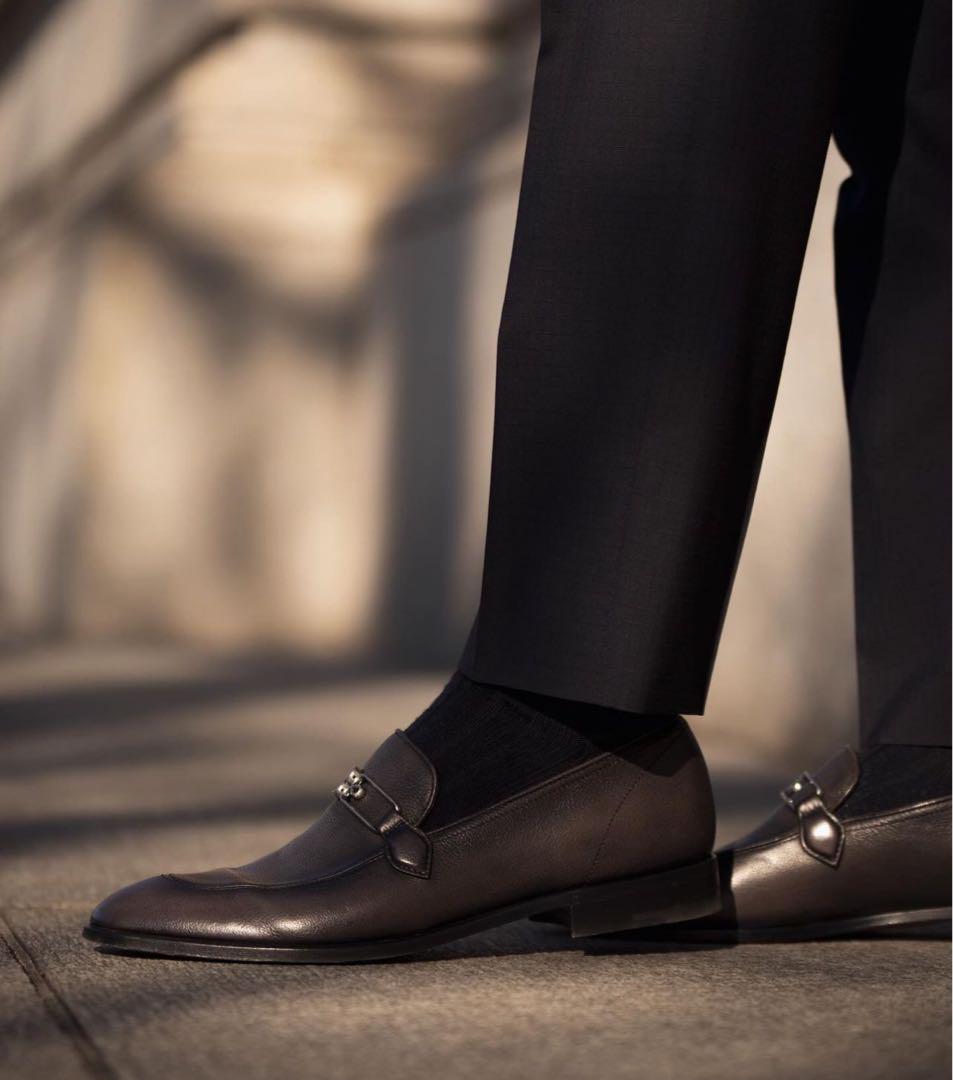 靴 BERLUTI B Volute Patina Leather Loafer