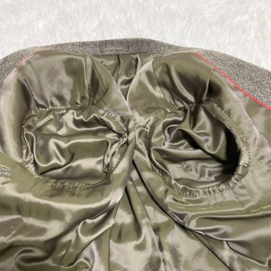 ジェイプレス テーラードジャケット くるみボタン ウール ブラウン