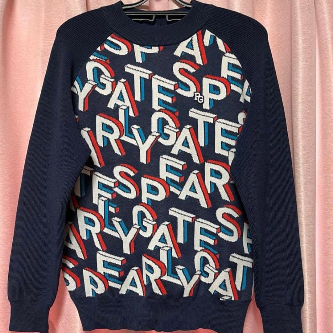 美品！パーリーゲイツ長袖ロゴニットセーターL 2ジャックバニーPEARLY