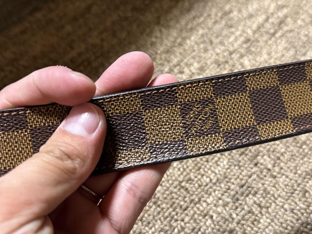 Louis Vuitton レザー ベルト ブラック　使用済み品