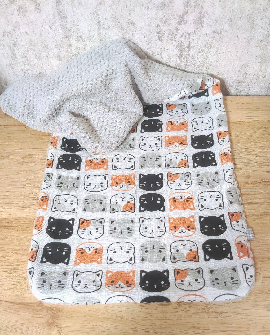 専用❤みかん*ふわっサラ❤手拭いヘアドライタオル❤濃にゃんこフェイス